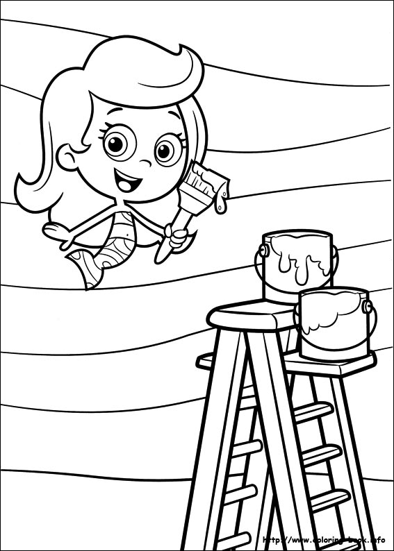 Plansa de colorat cu Bubble Guppies 102 5
